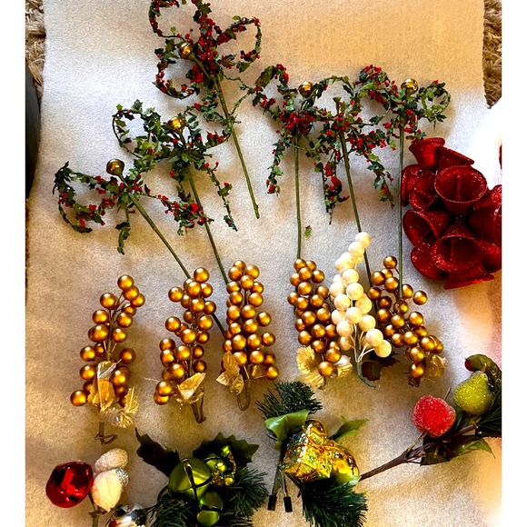Holiday Holiday Christmas Floral Pick Craft Bundle 17 Pieces Poshmark